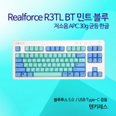 Realforce R3TL BT 민트 블루 저소음 APC 30g 균등 한글 (텐키레스)-R3HDK6_한정판